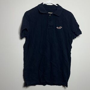 Hollister Dark Blue Polo Shirt with Logo UB